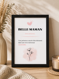 Affiche "Belle-maman" A5 avec cadre