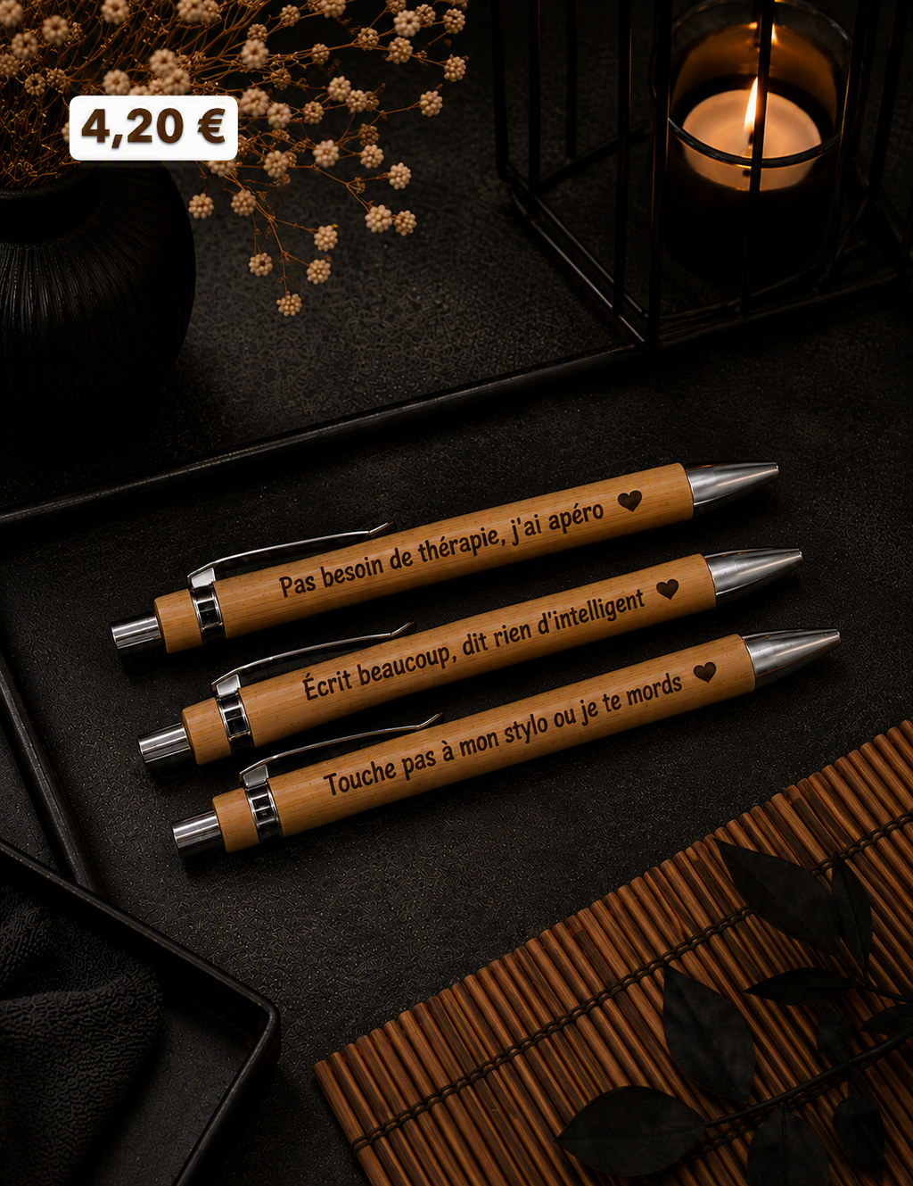 Stylo Bambou personnalisé