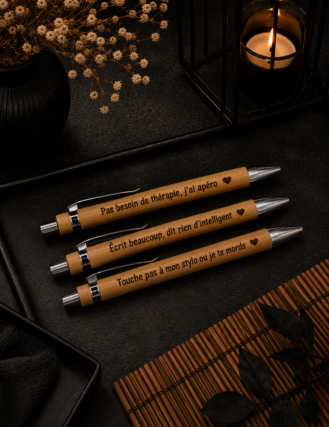 Stylo Bambou personnalisé drôle