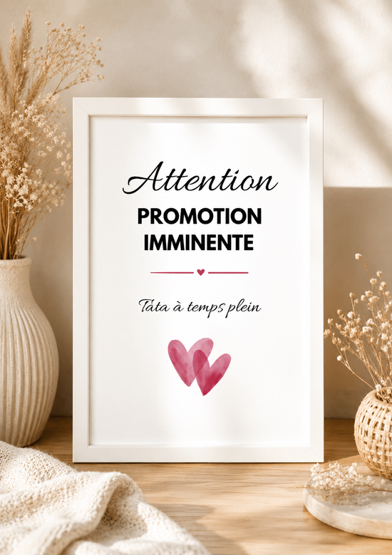 Affiche " Annonce Bébé" 2 A5 avec cadre