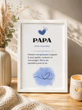 Affiche "Papa" A5 avec cadre
