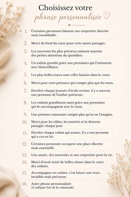 Affiche remerciement A5 avec cadre